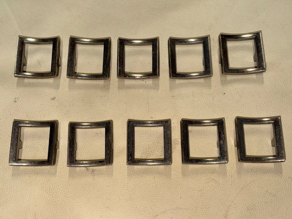 Cabinet Drawer Pulls Silver Square 2 in X 1.75 Metal Includes Mounting Screws